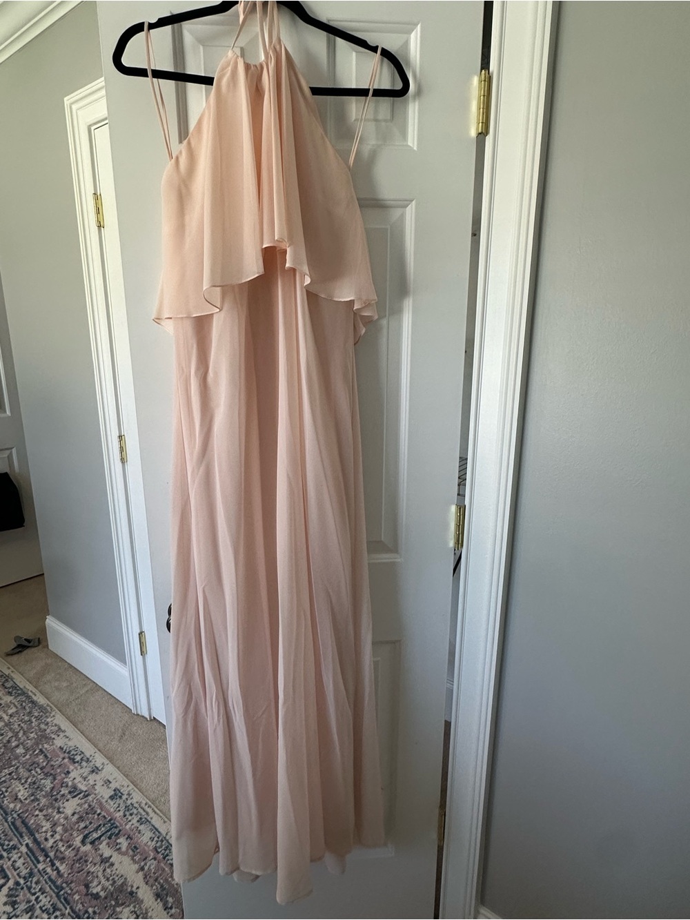 Blush Pink Women’s Halter Maxi dress